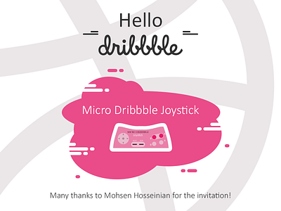 Hello Dribbble! dribbble first firstshot hello joystick micro shot