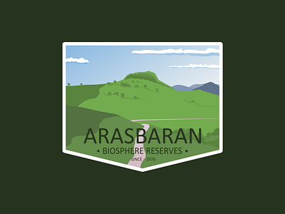 Arasbaran Biosphere Reserve adobexd arasbaran badge design illustration logo mountain nature qaradagh