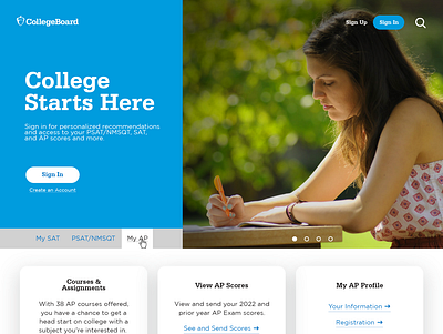 CollegeBoard Website Redesign design graphic design ui ux web design