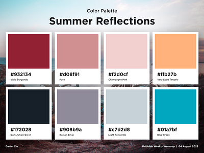Color Palette Playoff - Summer Reflections color design graphic design
