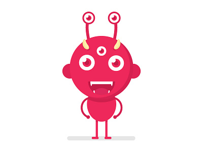 My little cute monster. ^_^ adobe adobe illustrator ai character cute design flat flat design graphics illustration monster vector