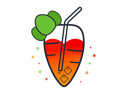 My fresh Juice. 2d drink flat fresh gradient illustration illustrator lineart orange stroke summer vector