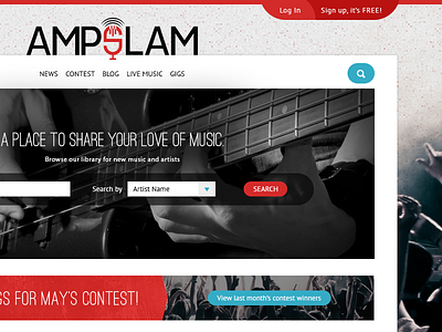 Ampslam Site music music sharing share web site