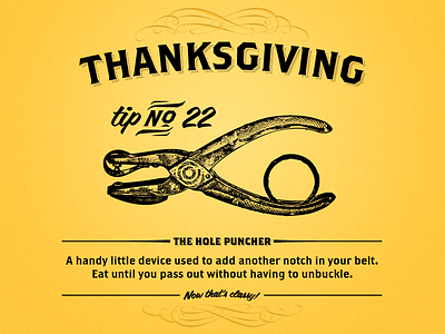Loosen Up hole puncher thanksgiving typography wallpaper
