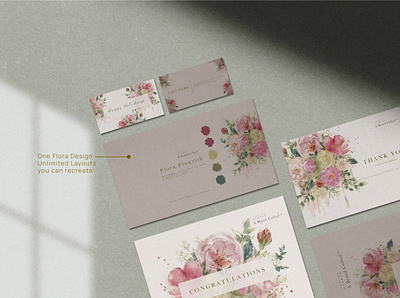 Brand Collect-v - FLORA FLOURISH branding design digital florals floristry illustration logo procreate wedding
