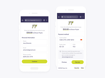 Yoyo App - Payment Form