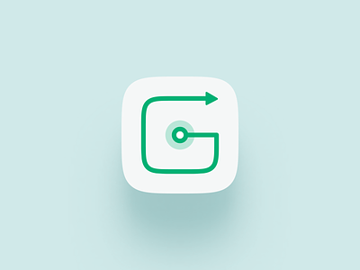 GumGum - App Icon app app icon car clean design driving icon logo map mobile app route routes simple ui vector