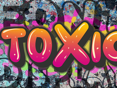 Toxic font graffiti style display font graffiti poster