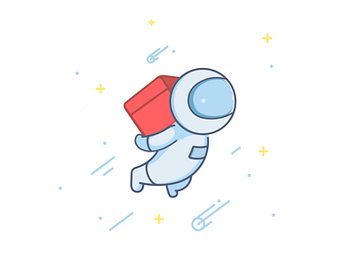 Spaceman flat illustration