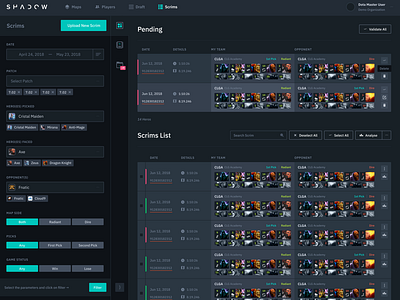 Dota 2: Scrim Selection