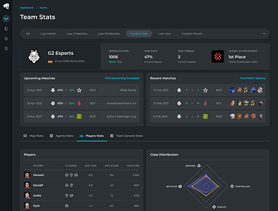 Valorant Stats Portal analytics dashboard design esports game analytics game app stats valorant