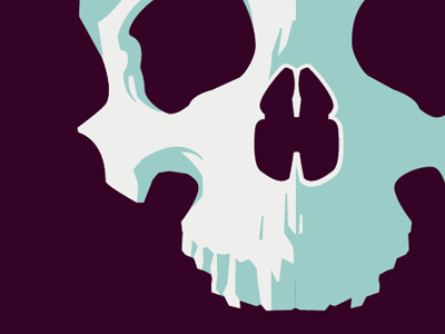 skullstudy skull metal strongstuff screenprint tom whalen