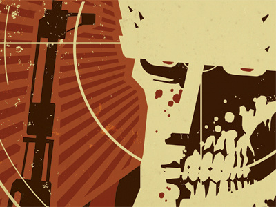 zombie bomb pinup graphic illustration poster propaganda zombie