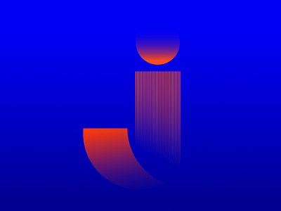 J is for John gradients logo minimal design minimalist monogram patterns stripes typography vibrant