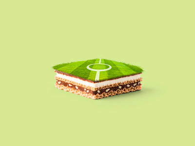 Wafer Stadium chocolate design flat design football grass illustration line manipulation snack stadium wafer waffle