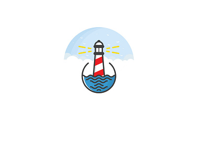 Hello clouds flat icon illustration sea vector water