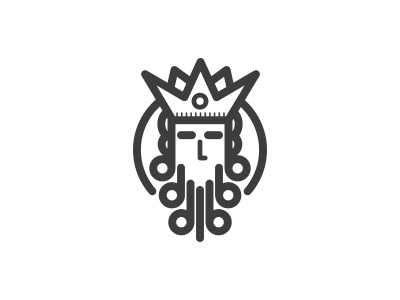 King flat flat design icon king lineart logo design logo type minimal symbol vector