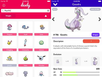 dexly App app dexly gill sans pokedex pokemon