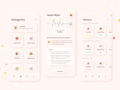 Health App Neumorphism app design health mobile neumorphism ui