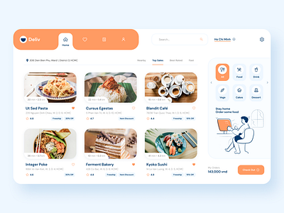 Food Delivery App - Dashboard