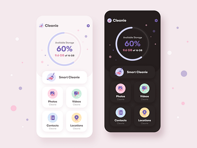 Cleanie App - Home Screen