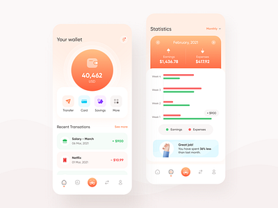 Banking App Concept app banking design finance mobile ui