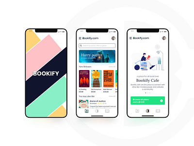 Bookify - Book Selling App app book cover books bookshop design illustration reading app typography ui