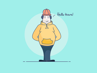 Hello From The Other Side! belly cap character driver fat man person