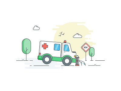 Ooops! 404 alarm ambulance error hospital page error patient siren website error