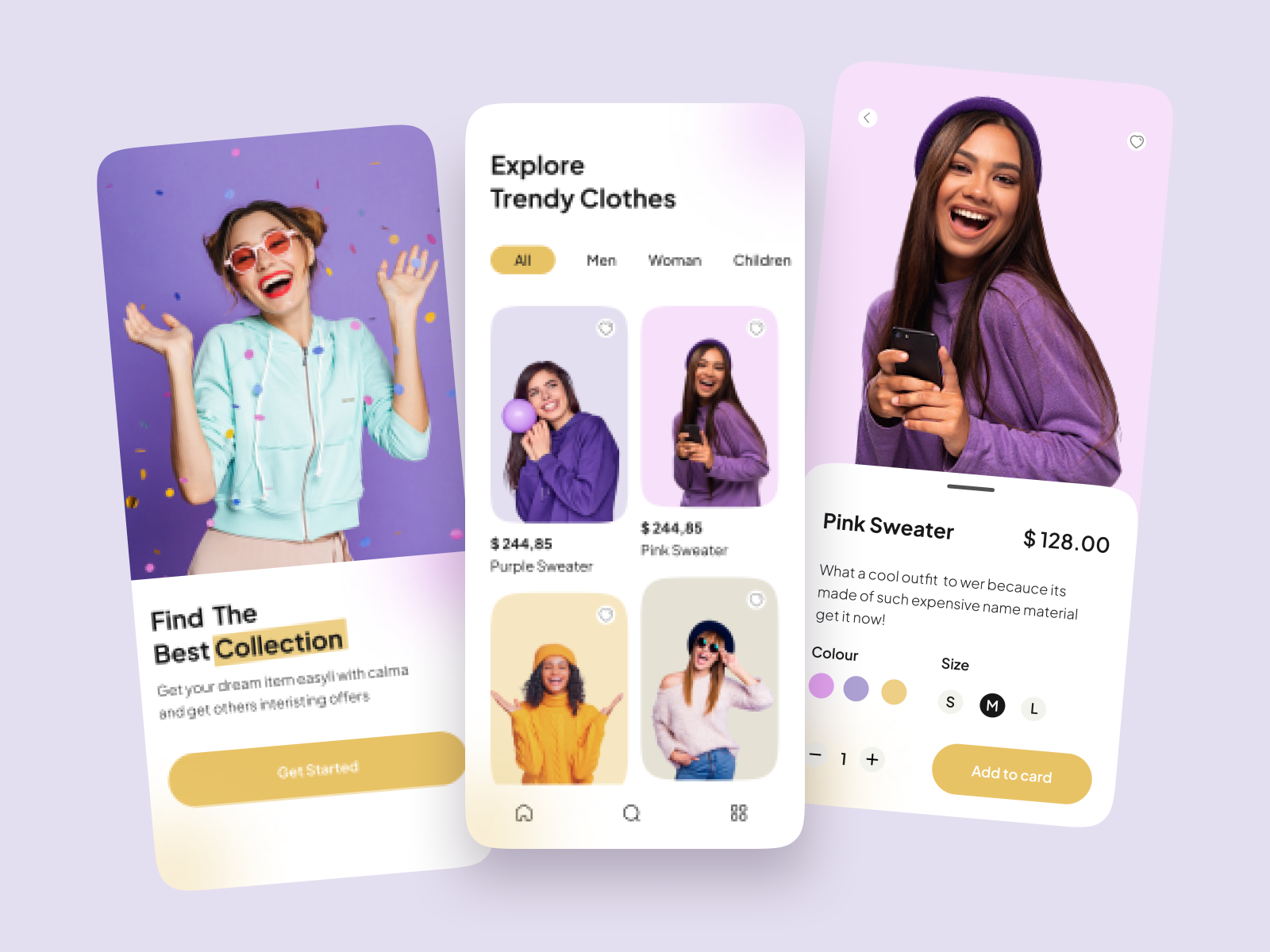 Fashion UI Mobile Concept by limin muse on Dribbble