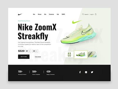 Landing Page Nike Shoes app design icon mobile ui uidesigner uiux ux uxdesigner web website