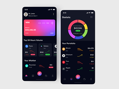 Crypto App Concept app crypto design mobile ui uidesign uidesigner uiux ux uxdesign uxdesigner web website