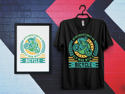 Custom Bicycle T-Shirt Design . app design fishing graphic design illustration logo new newe t shirt t shirt t shirt tshirt typo typography vintage