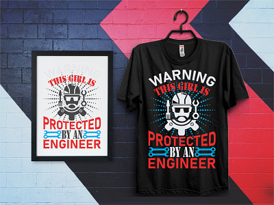 Engineer T-Shrit Design 3d animation app branding design graphic design illustration logo motion graphics t shirt ui ux vector