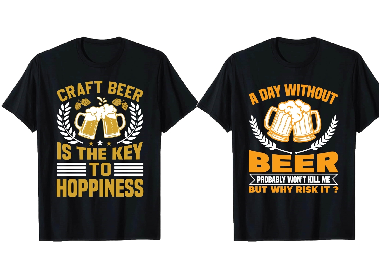 Craft Beer T Shirt Design Bundle by Md Naymur Rahman on Dribbble