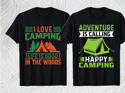 Camping T-Shirt Design 3d animation app branding camping design graphic design illustration logo motion graphics t shirt t shirt tshirt ui