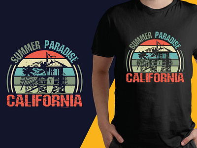 Summer Paradise Clofornia T-Shirt Design.