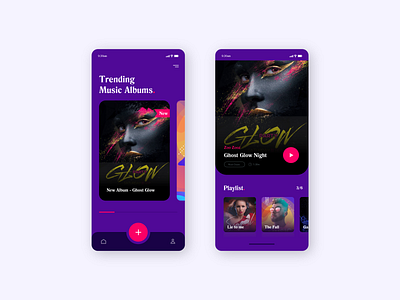 music app app app design design mobile mobile ui music pink purple trendy ui ui design uiux