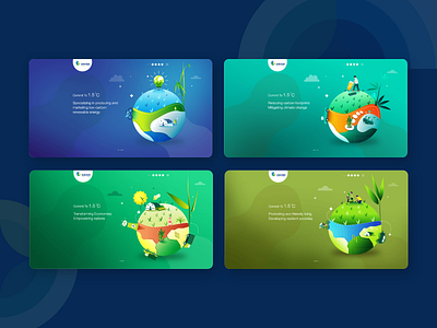 Aakash Green - Website banners aakash energy green illustration nature plantation uiux visual design website concept