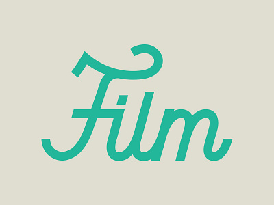 Film film lettering logo script typography