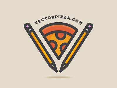 Vectorpizza.com Logo logo mark pencil pizza vector vectorpizza