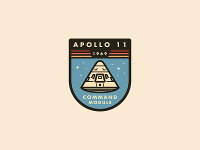 Apollo Command Module Badge apollo badge illustration lunar nasa space vector