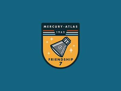 Mercury-Atlas Badge badge capsule friendship mercury nasa space