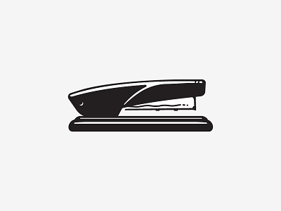Stapler black and white desk illustration office stapler vector