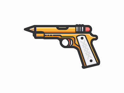 Pencil Gun gun pencil pistol vector