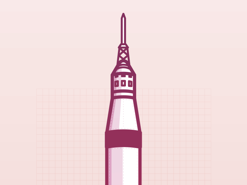 Rocket gif illustration nasa rocket saturn v space vector