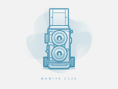 Mamiya C220 120 c220 camera film illustration mamiya vector