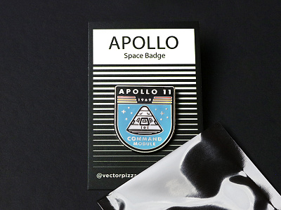 Apollo Badge Lapel Pin apollo lapel pin packaging pin space