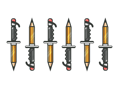 Pencil Knife Tape illustration knife pencil tape vector