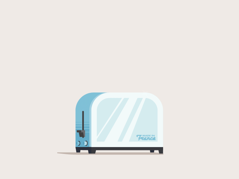 French Toast Animated! animation french gif illustration toast toaster vector